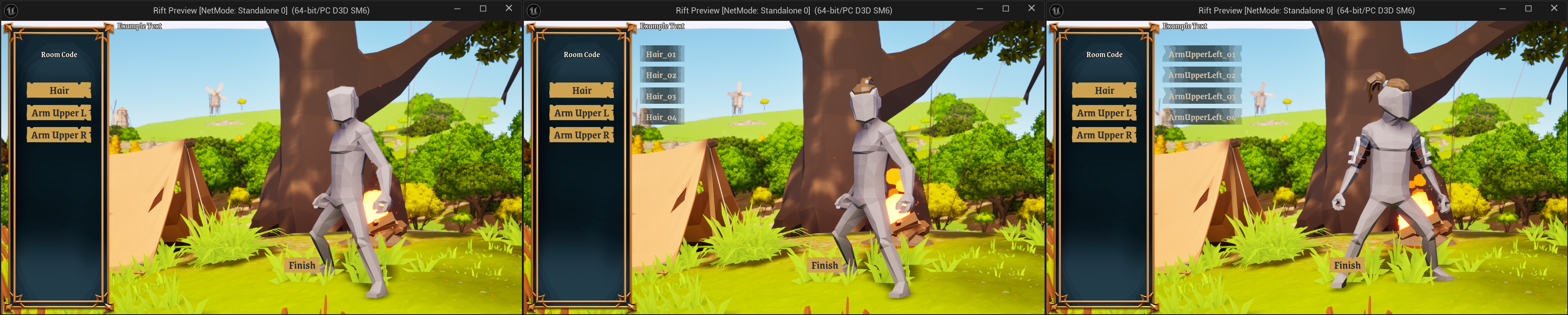 Report Figure 4: modular appearance selection in the lobby.